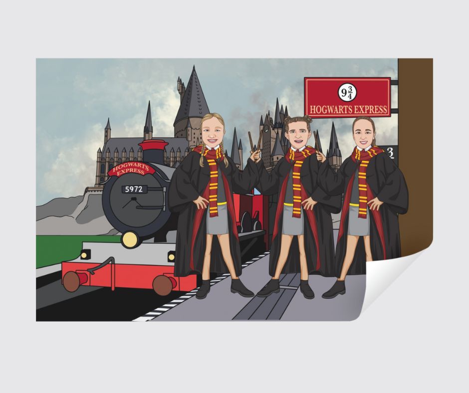 Three girls near hogwarts train