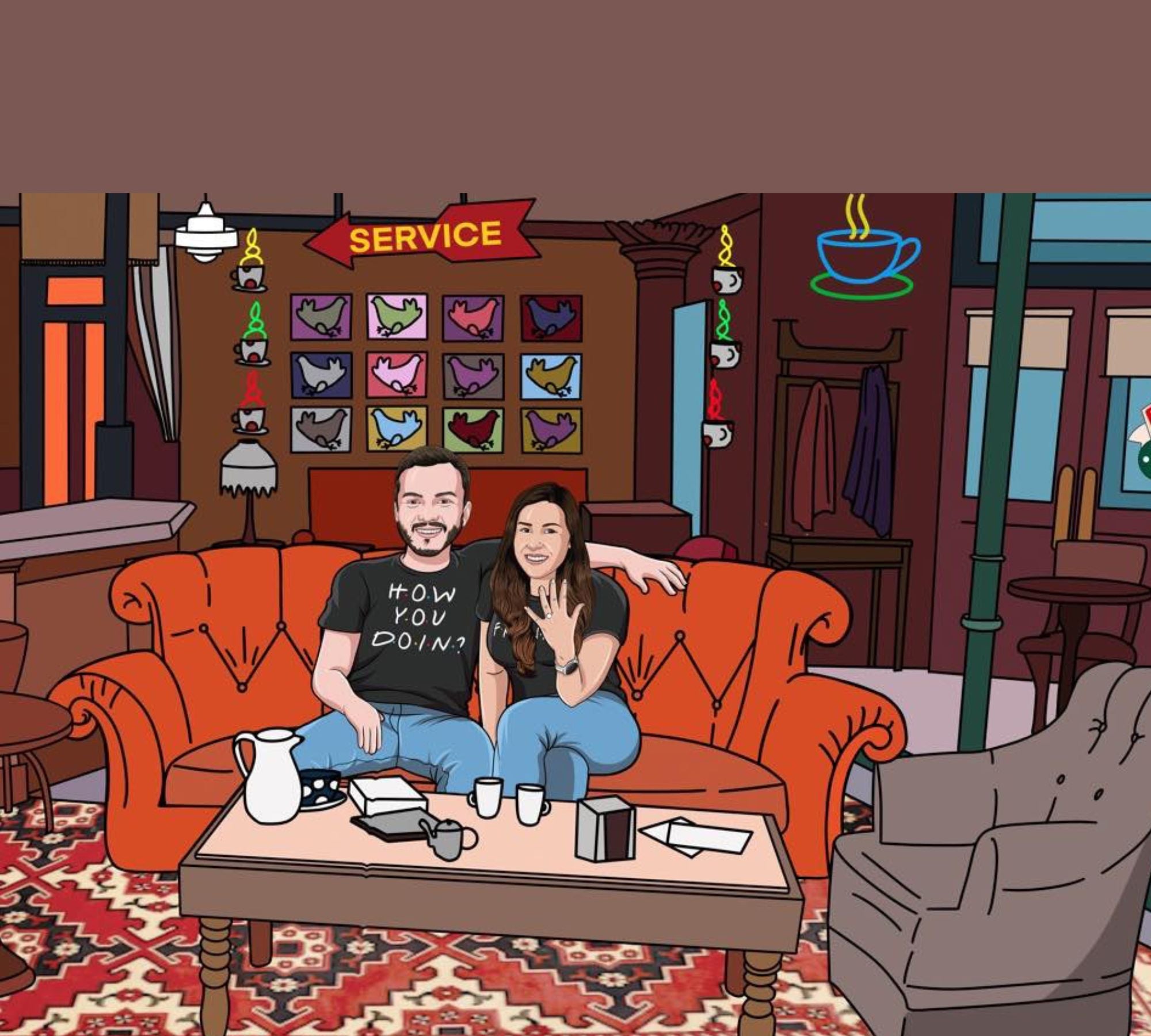 Proposal on the friends sofa